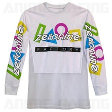 NEW NOS WHiTE ZERONiNE BMX RACiNG FACTORY TEAM JERSEY ADULT M MEDiUM MADE iN USA