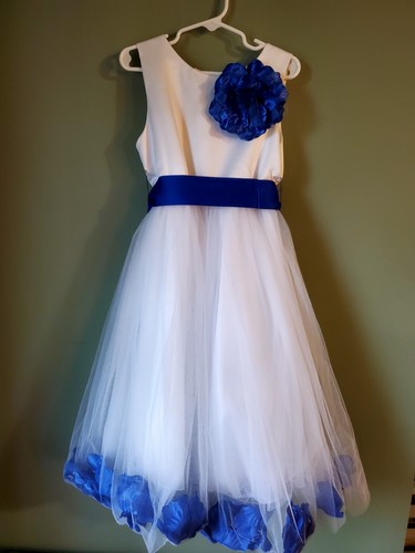 White flower girl dress - flower,