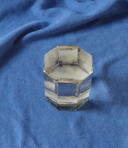 Antique cut glass octagon - glass,