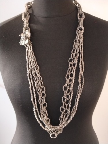 Statement pewter coloured seed