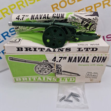 Britains 4.7" Inch Naval Gun Model 9730 Boxed With Insert 1/32 Scale With Shells