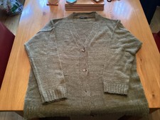 Boohoo Mid Length Cardigans In A Sage Green Button Up Front In Size Large