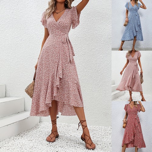 Womens boho floral midi - womens,