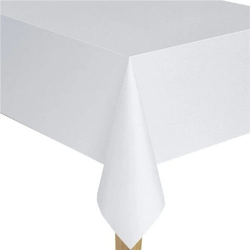 White paper table cover - white, folded