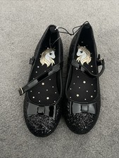 H&M Girls Black Sparkly Shoes