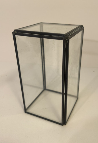 Black metal frame - black, glass