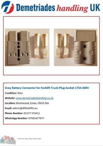 Grey battery connector for - battery,