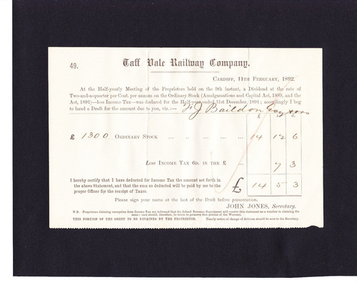 Taff vale railway company - taff,