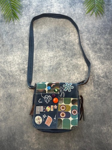 Patchwork canvas crossbody bag - patchwork,
