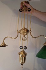 Antique Billiards Pool Snooker Ceiling Light Adjustable Counterbalance