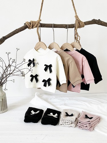 Baby girls long sleeve - long, bowknot