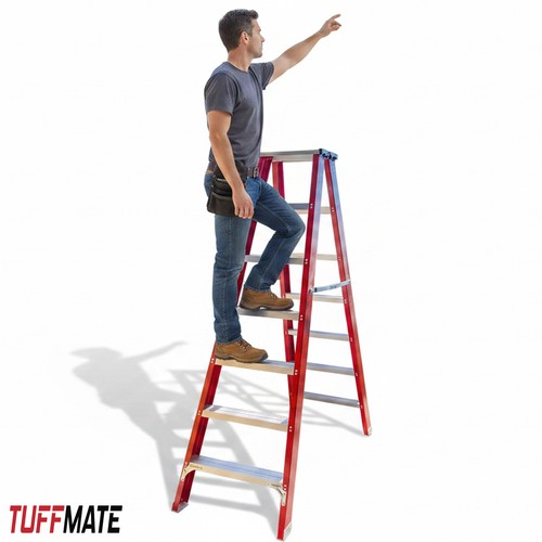 Fibreglass step ladder - fibreglass,