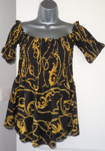 Bnwt boohoo black gold chain - bnwt,