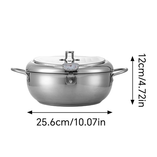 Stainless steel deep fryer pot - steel,