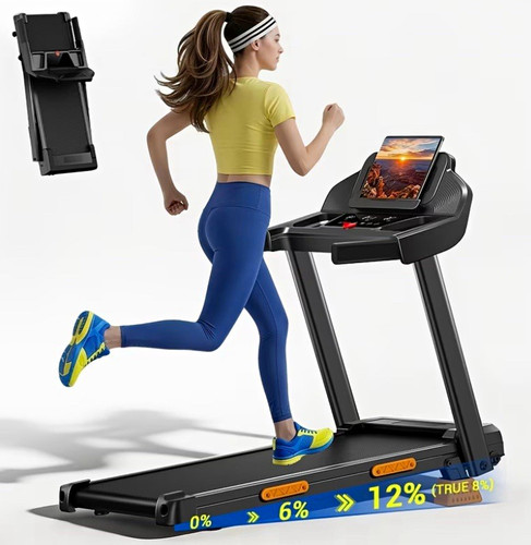 Electric folding treadmill - folding, 12%