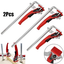 2 x Alloy Steel Quick Ratchet Track Saw Guide Rail Clamp for MFT Table Woodwork