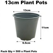 13cm Plant Pots 1 Litre Grey