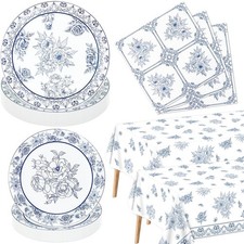 122Pcs Blue and White Flower