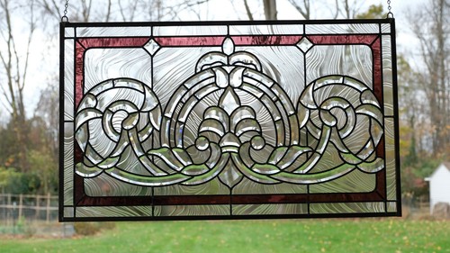 Stained glass window panel