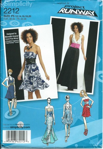 2212 sewing pattern dress - s,