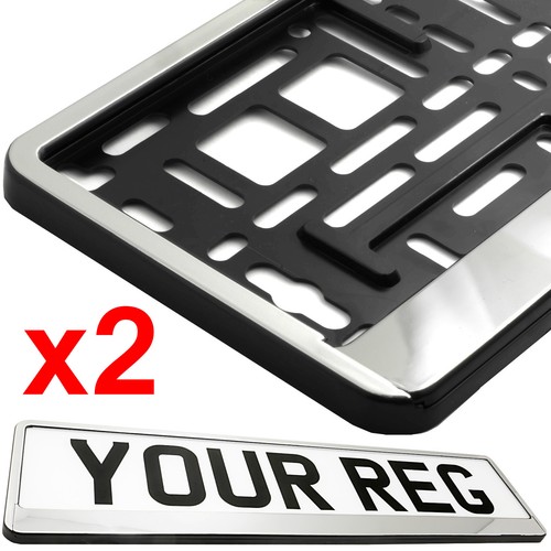 Chrome front car number - 2x,