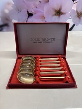 Set of 6 Solid Bronze Vintage