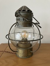Vintage Nautical Ships Onion Lamp Converted to Electric VGC