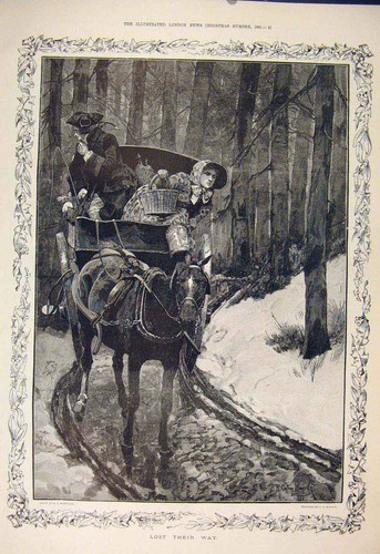 Old antique print - old, horse