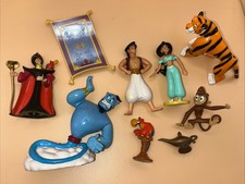Aladdin Disney Figure Vintage Toy Playset Bundle Abu Jafar Iago Genie Rajah Jas