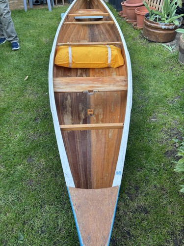 Vintage wooden canoe - wooden, –