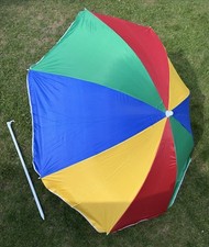 Vintage Retro 80s 90s Garden Table Beach Camping Parasol Sun Shade Umbrella
