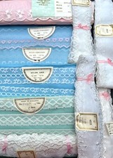 Job Lot of 10 Unused Bundles of Pretty Vintage Trimming Lace - 104Yds