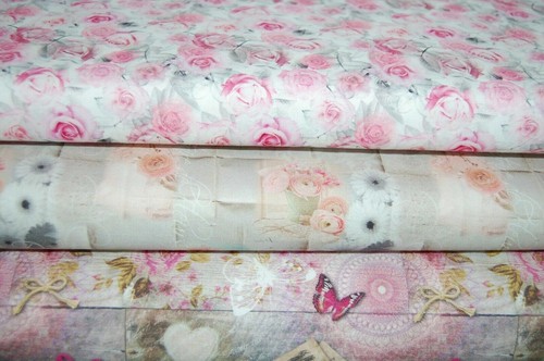 Stof charme roses - charme,