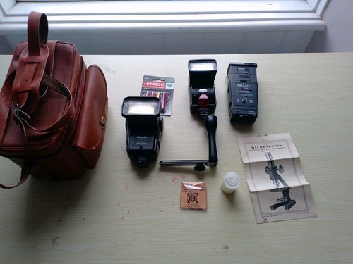 Camera flash plus leather - camera,