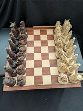 Berkeley Elizabethan Chess Set, heavy pieces, colours are Ivory/Cream and Brown