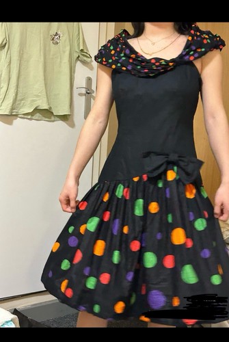 1980s vintage cotton polka dot - 1980s,