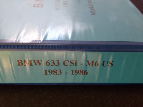 Bmw workshop manual 633csi - manual,