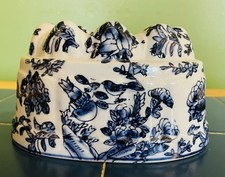 Antique Flow Blue Jelly Mould 