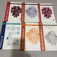 Mental Arithmetic 6 Books 3,4,5-6 Book - Ages 9-11 - Schofield & Sims New like 