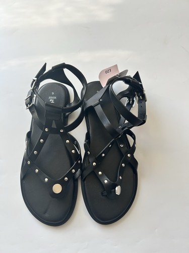 Woman black studded strappy - woman,