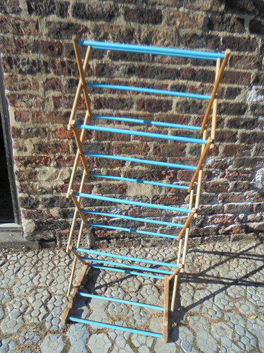 Vintage wooden folding clothes - vintage,