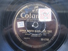 GLENN MILLER 78 RPM DIPPER MOUTH BLUES / SOLD AMERICAN LAMINATED OZ COLUMBIA