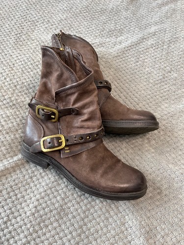 Ankle leather boots 38 - leather,