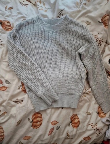 Grey cropped jumper size m - cropped,