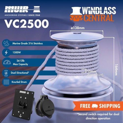 Muir vc2500 marine capstan - muir,