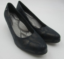 PAVERS Faux Snakeskin Navy