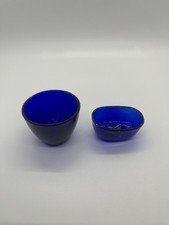Vintage Blue Glass Salt