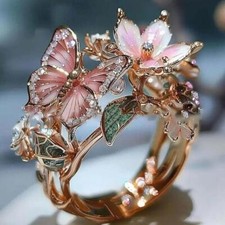 Butterfly Ring Fashion Crafts Non-fading Vintage Rings Gift Open Finger Ring