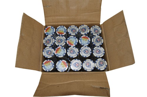 1000 poker blue chips - poker,
