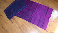 Scarf Shawl Shimmer Plum / Purple Turkish Istanbul 67 x 26cms New